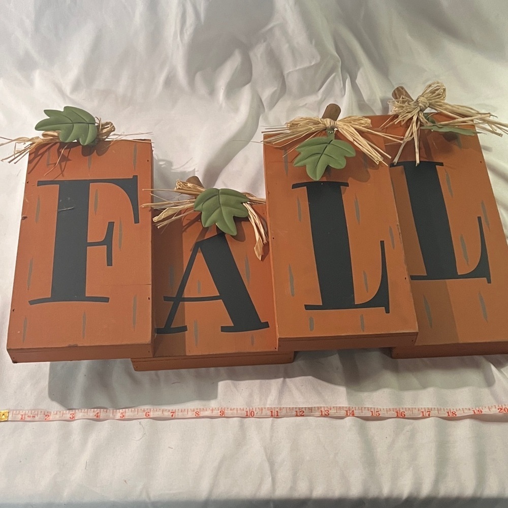 Decorative Fall Blocks with Leaves